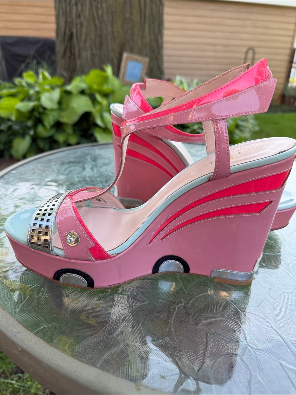 #Kate Spade Deanna pink Cadillac wedge